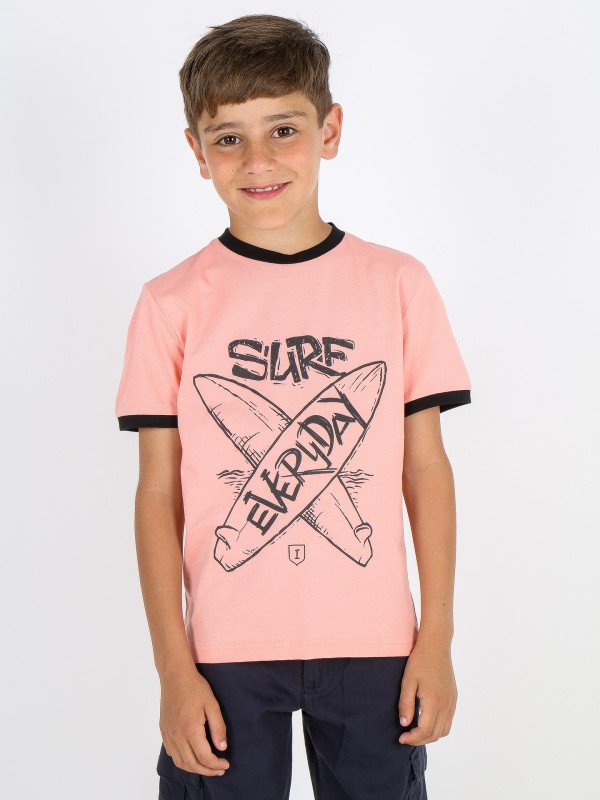 Camiseta 100% algodón surf niños
