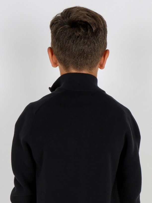 Casaco de malha liso algodo kids