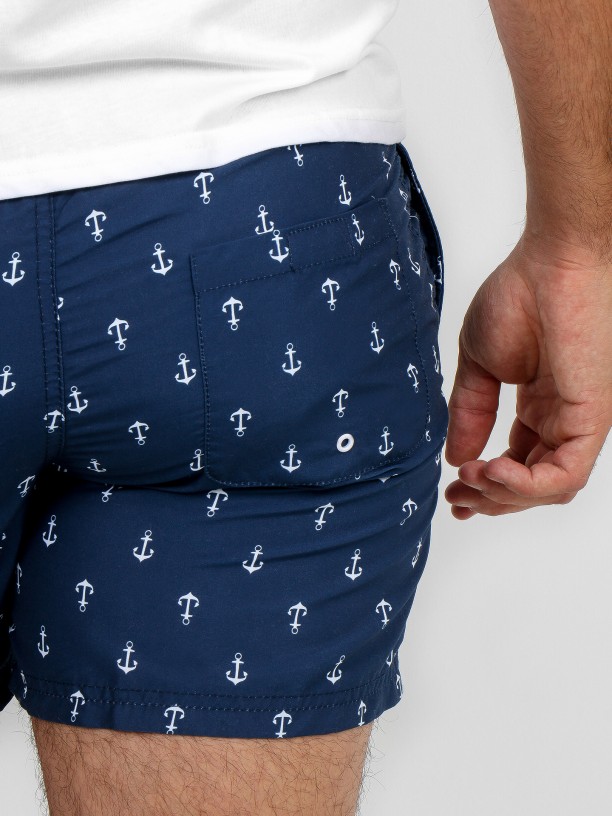 Anchors pattern swim shorts