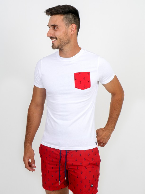 Anchor printed design cotton t-shirt