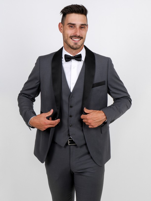 Slim fit ceremonial suit with waistcoat