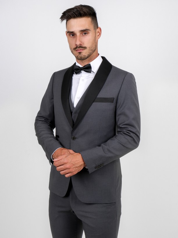 Slim fit ceremonial suit with waistcoat