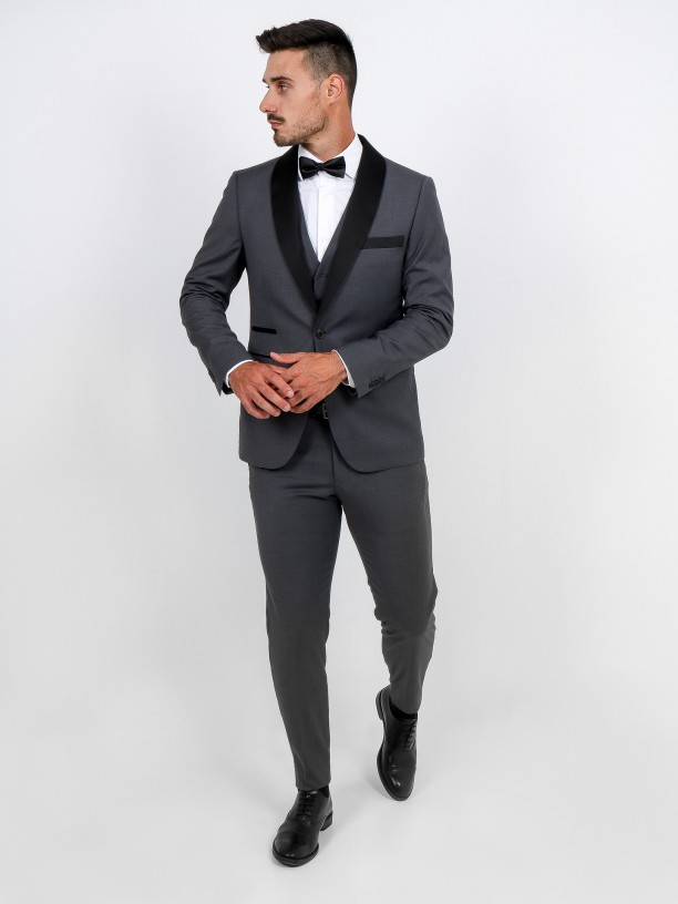 Slim fit ceremonial suit with waistcoat