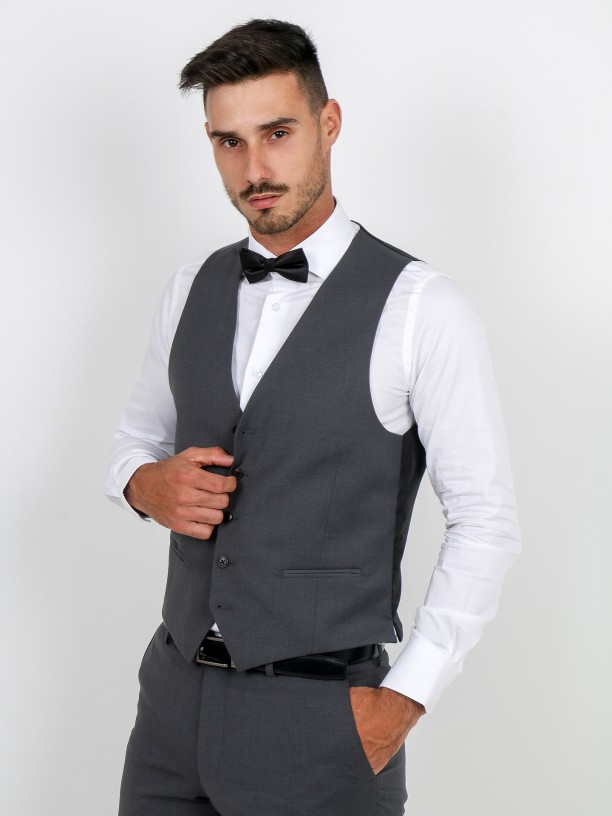 Slim fit ceremonial suit with waistcoat