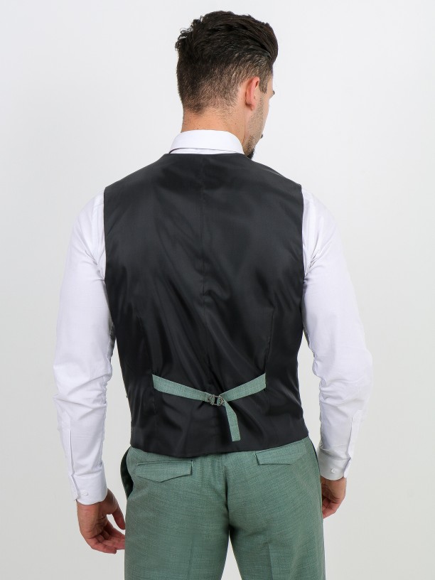 Colete clássico cruzado slim fit Colete clássico cruzado slim fit