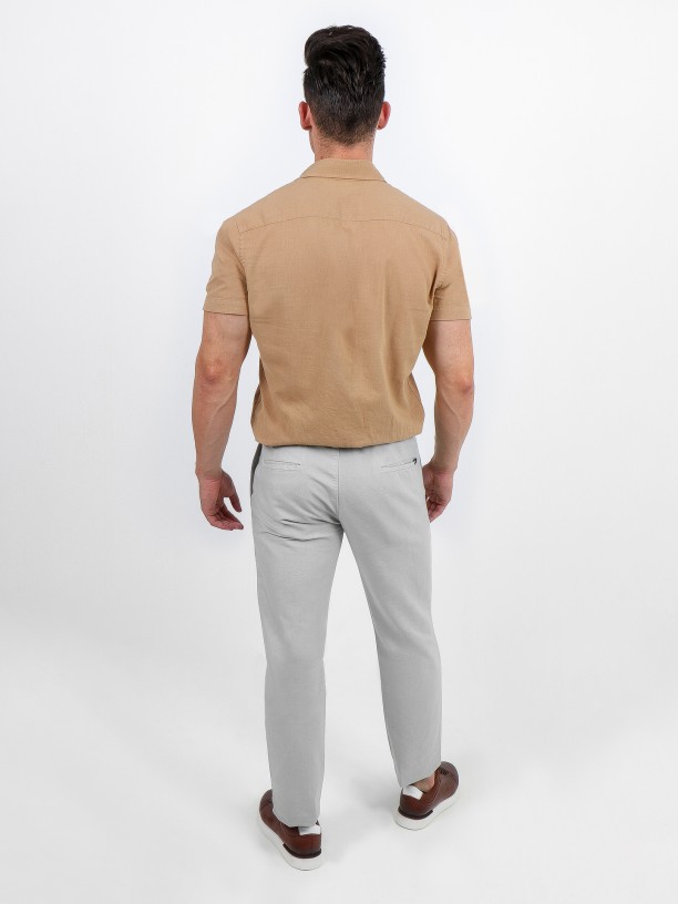 Pantalones jogger chino algodón y lino Pantalones jogger chino algodón y lino