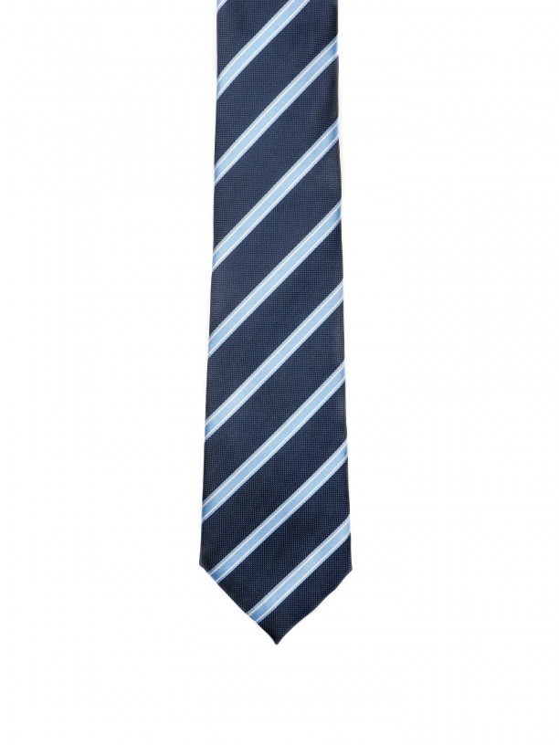 Corbata clásica con estampado de rayas
