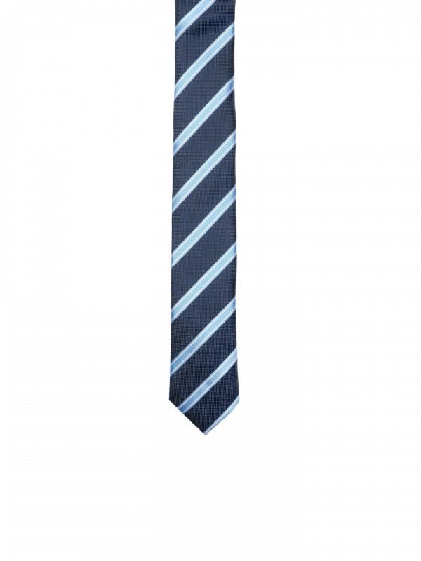 Slim tie with stripes pattern