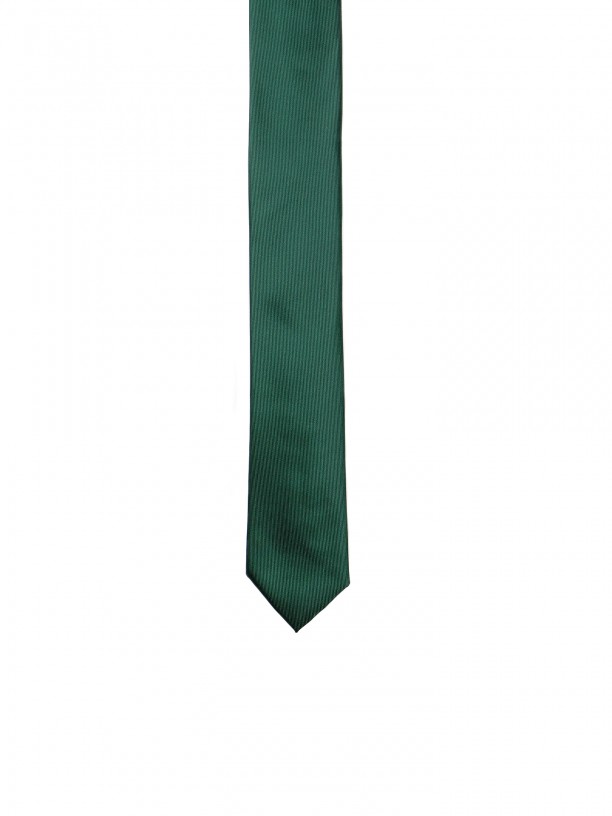 Plain slim tie