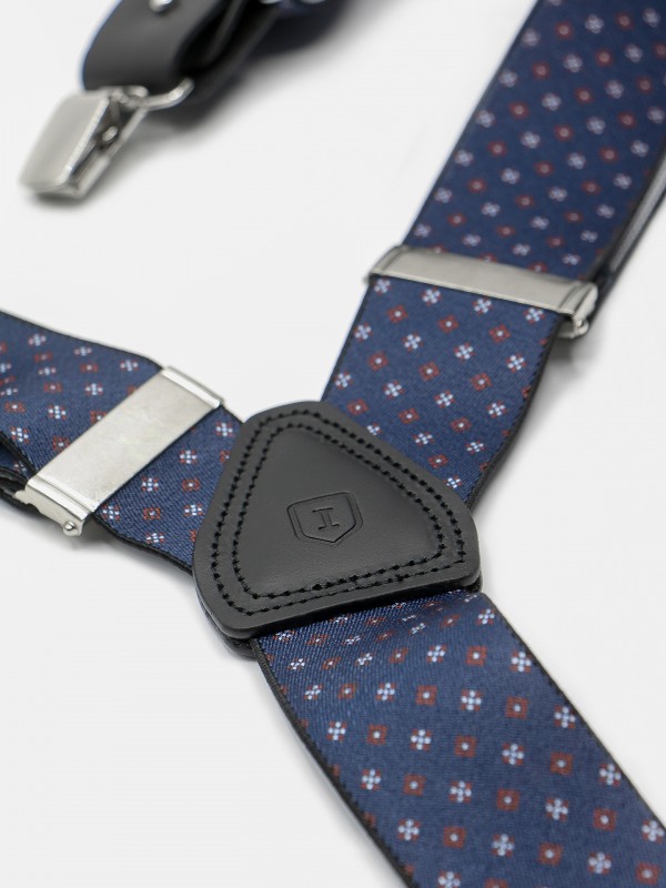Suspensório com padrão florido Suspensório com padrão florido