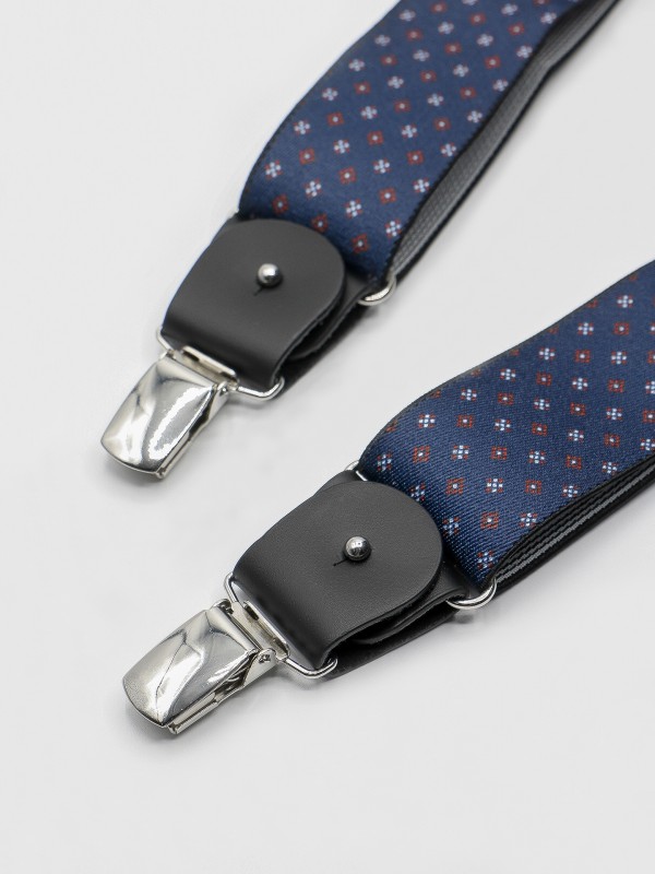 Suspensório com padrão florido Suspensório com padrão florido