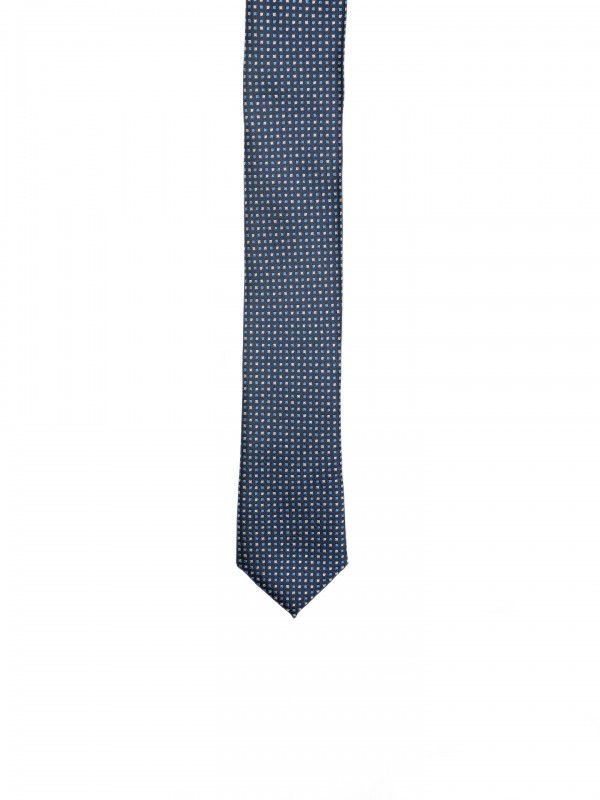 Slim tie with mosaic pattern