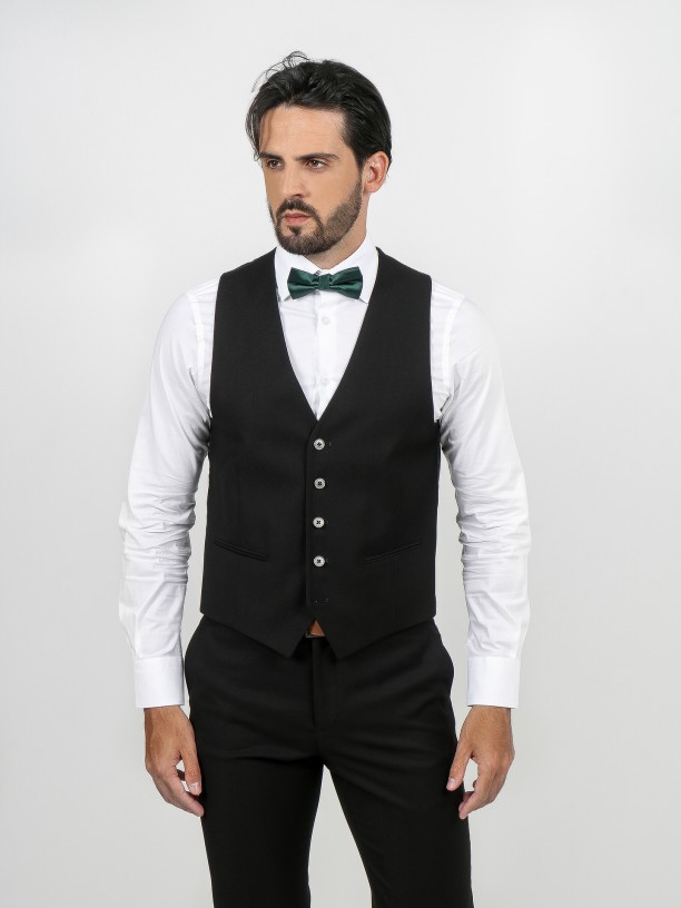 Slim fit ceremonial suit with waistcoat