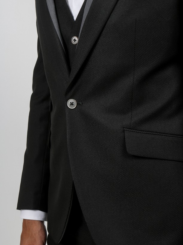 Slim fit ceremonial suit with waistcoat