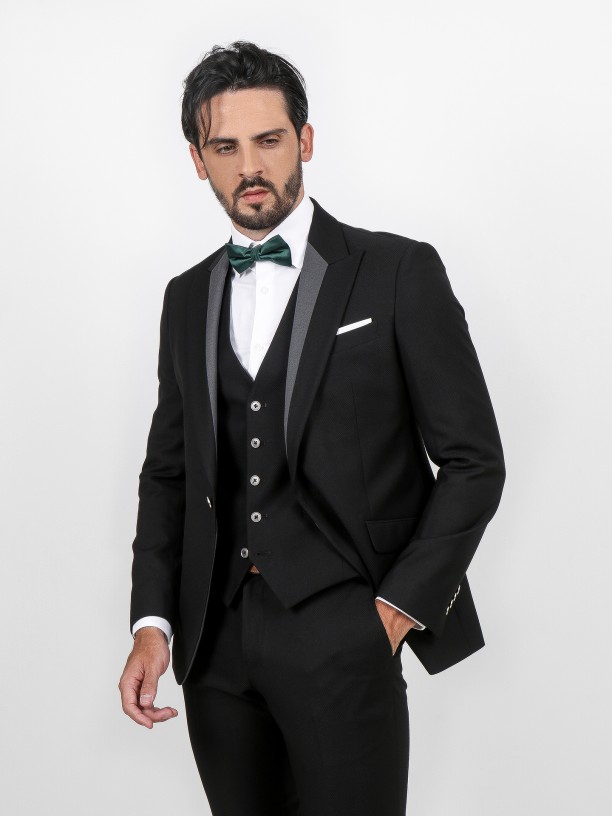 Slim fit ceremonial suit with waistcoat