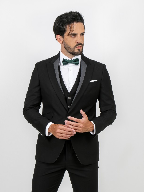 Slim fit ceremonial suit with waistcoat