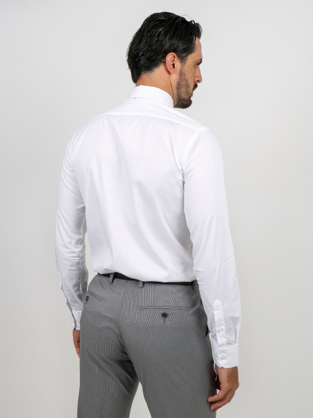Regular fit plain elegant shirt