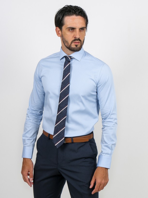 Regular fit plain elegant shirt