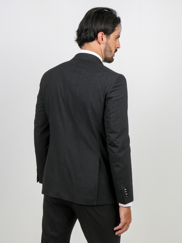 Fato de micro padrão regular fit Fato de micro padrão regular fit