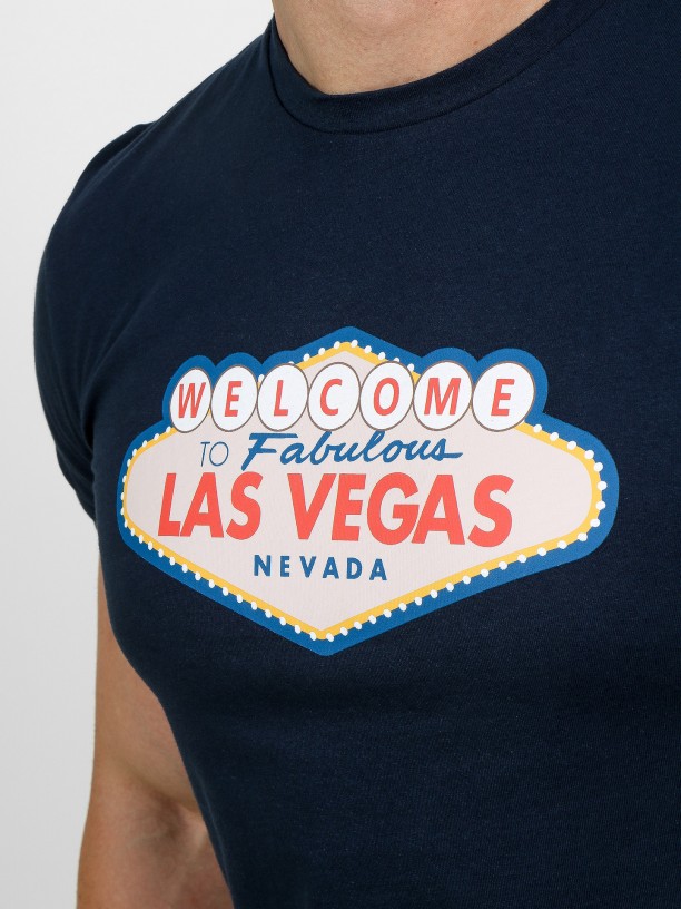 T-shirt 100% algodão Las Vegas