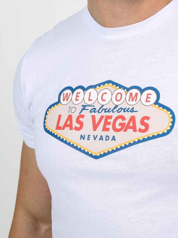 T-shirt 100% algodo Las Vegas
