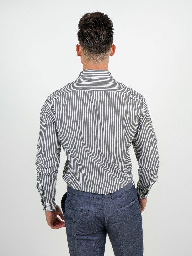 Regular fit striped classic shirt