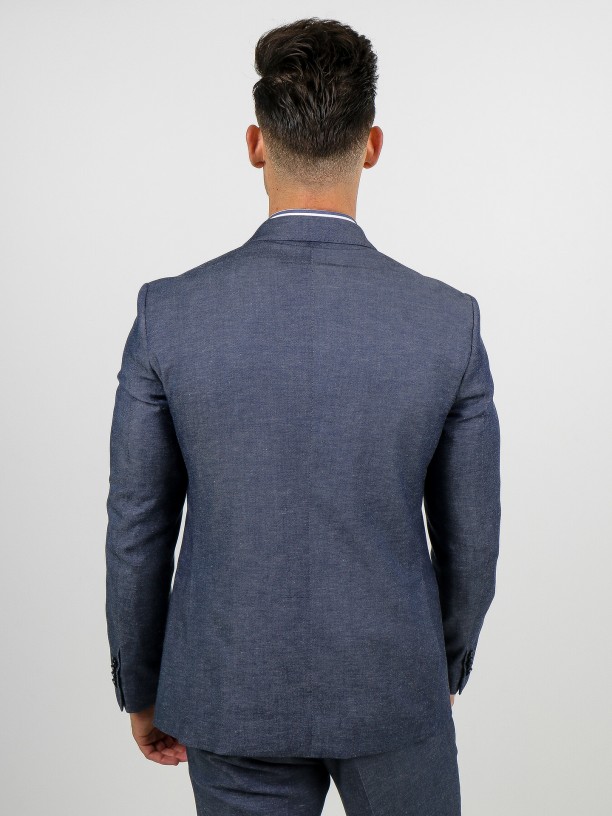 Plain slim fit suit