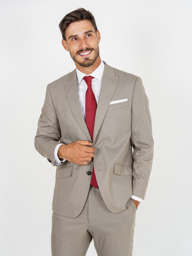 Fato de micro padrão regular fit Fato de micro padrão regular fit