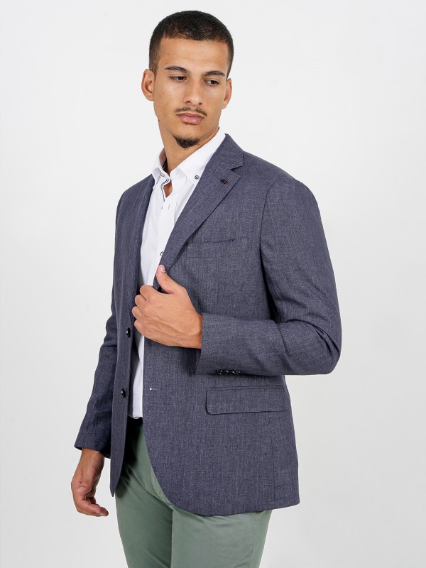 100% linen casual blazer