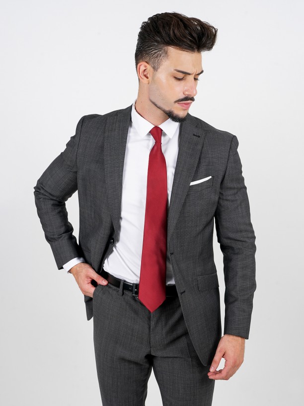 Slim fit classic suit 100% wool