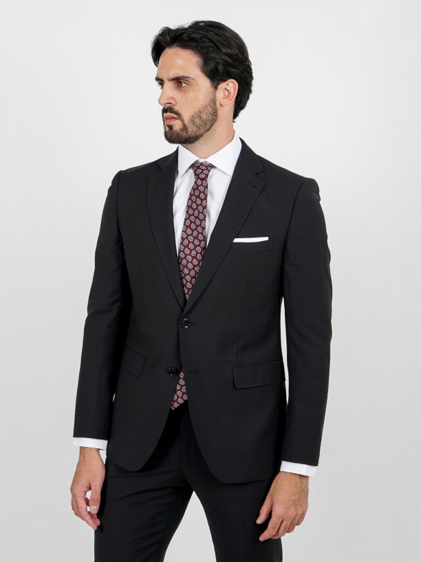 Regular fit classic suit 100% wool