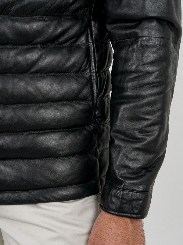 Quilted genuine leather lacket Quilted genuine leather lacket