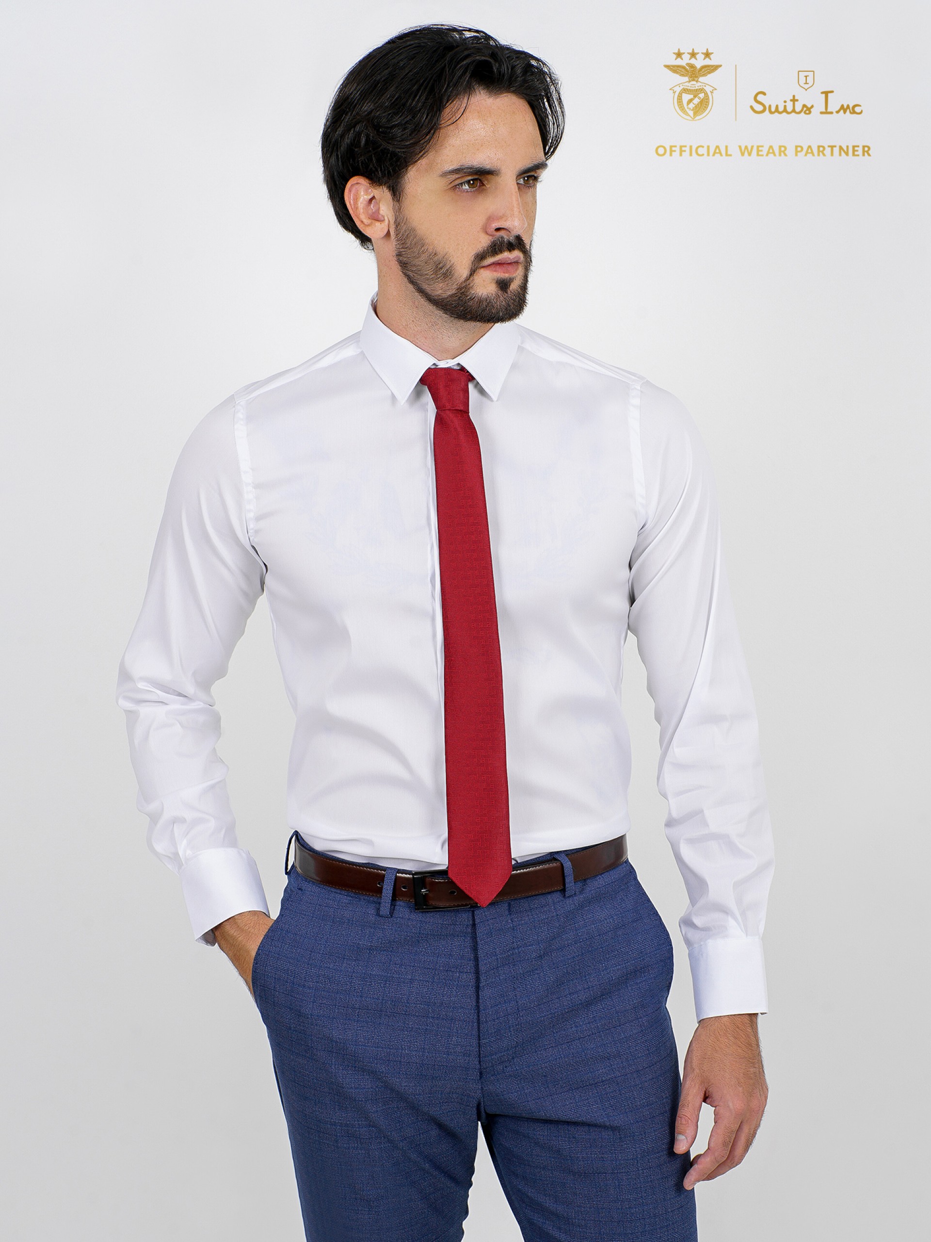 Camisa clįsica elįstica slim fit