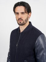 Combined bomber jacket recycled fabric Combined bomber jacket recycled fabric