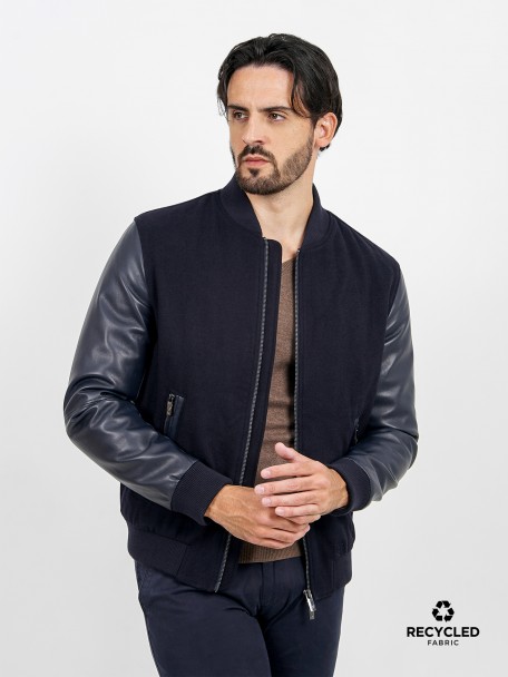Blus�o bomber combinado recycled fabric