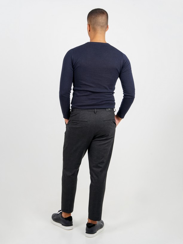 Calça curta padrão xadrez cintura elástica Calça curta padrão xadrez cintura elástica