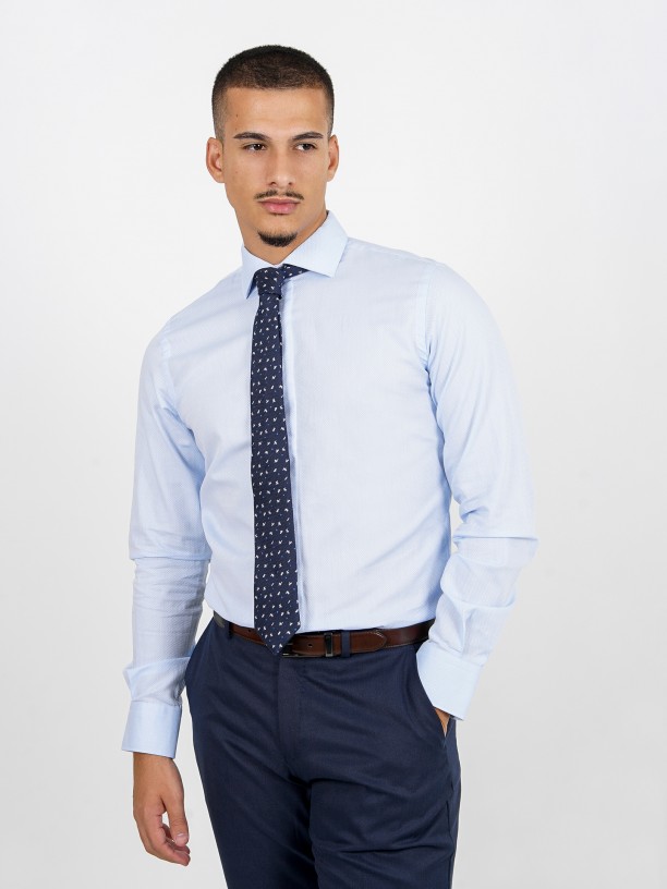 Camisa clsica slim fit estructura