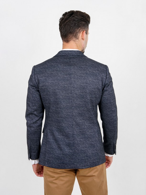 Patterned casual blazer