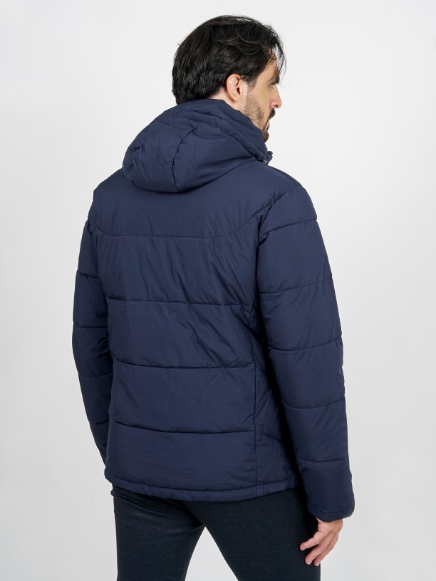 Parka com capuz amovível recycled fabric Parka com capuz amovível recycled fabric