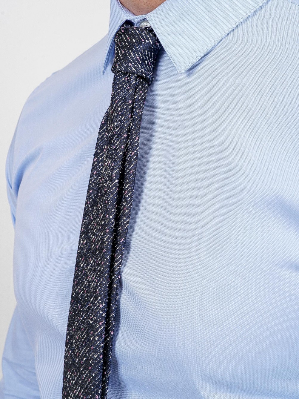 Slim fit micro structured classic shirt