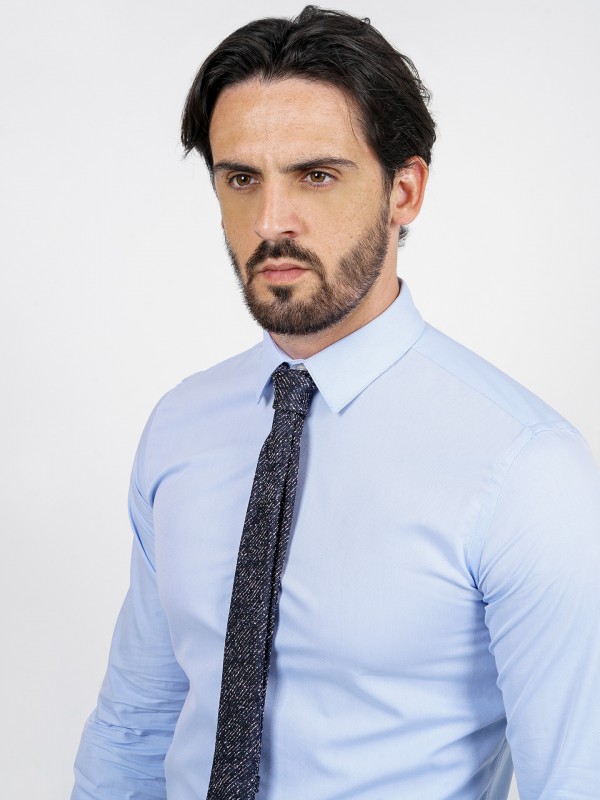 Slim fit micro structured classic shirt Slim fit micro structured classic shirt