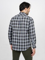 Camisa padrão xadrez com bolso Camisa padrão xadrez com bolso