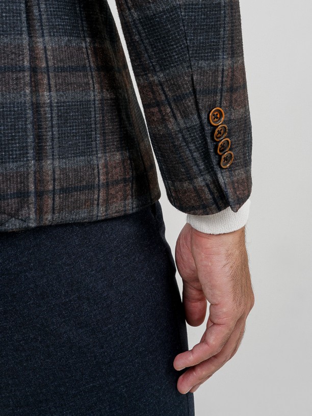 Blazer de padrão xadrez Blazer de padrão xadrez