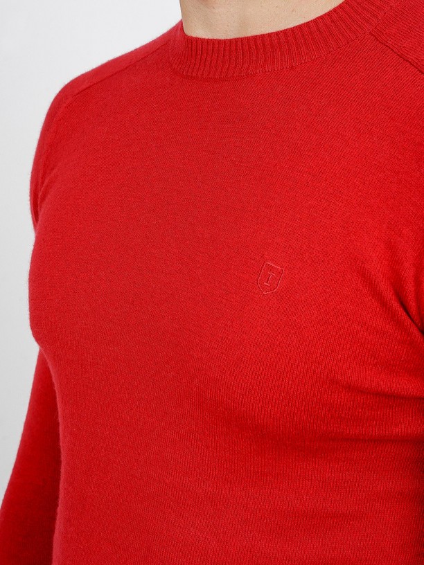 Jersey de punto algodón cuello redondo Jersey de punto algodón cuello redondo