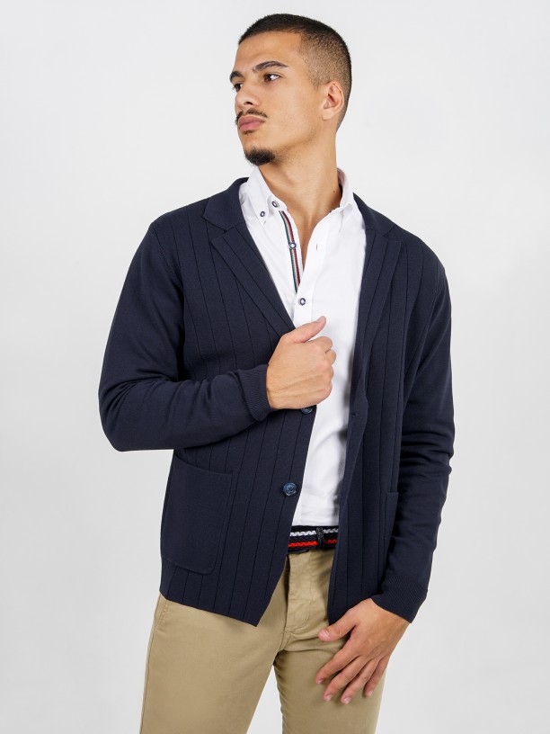 Chaqueta americana hombre dos botones viscosa