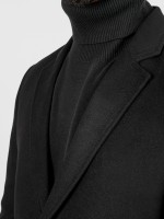 Sobretudo slim fit lapela clássica Sobretudo slim fit lapela clássica