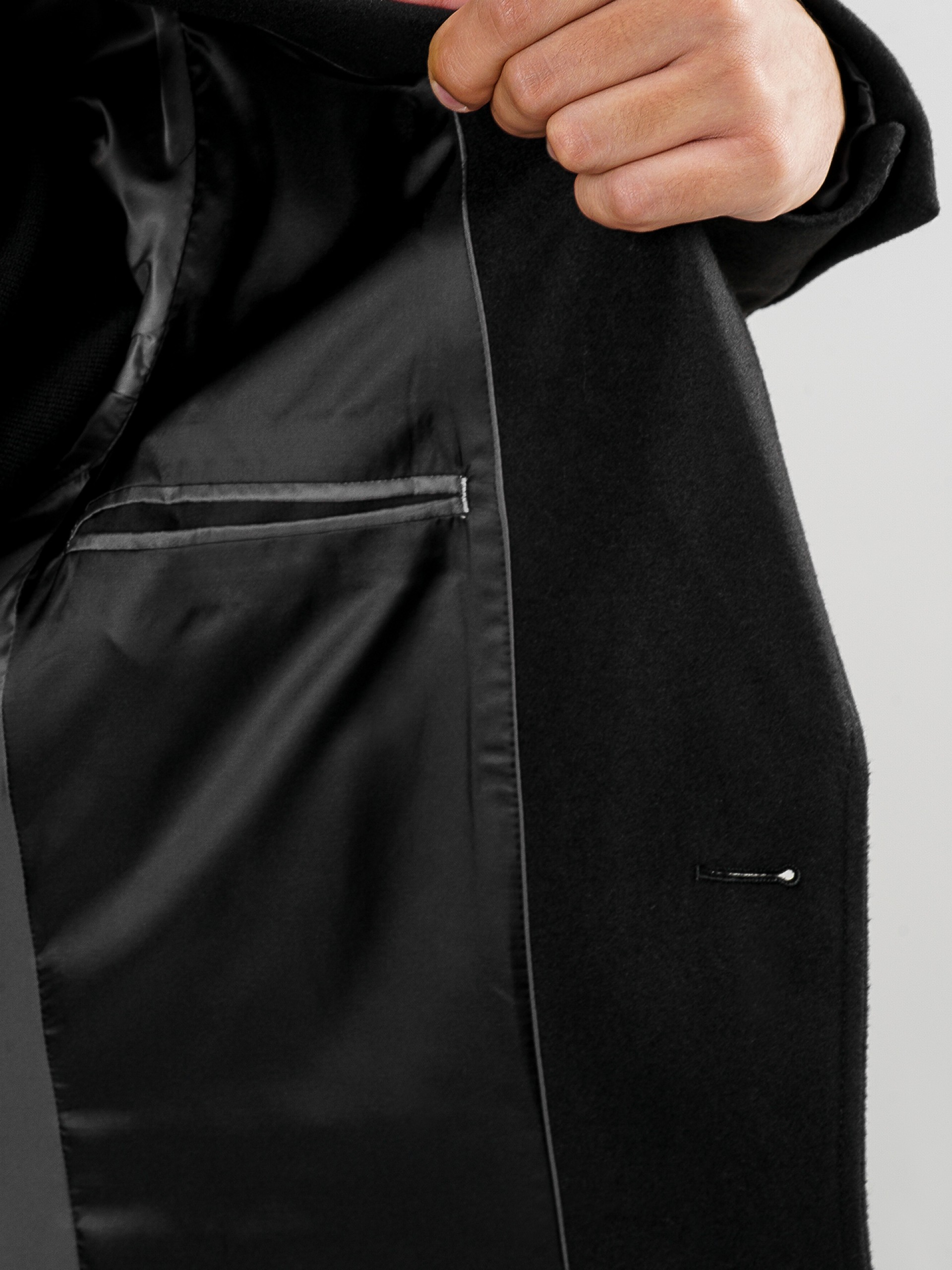 Sobretudo slim fit lapela clássica