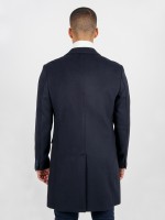 Sobretudo slim fit lapela clássica Sobretudo slim fit lapela clássica