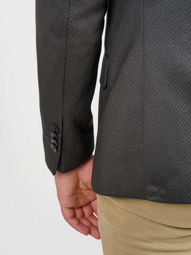 Pattern blazer with detachable interior