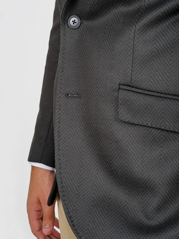 Pattern blazer with detachable interior